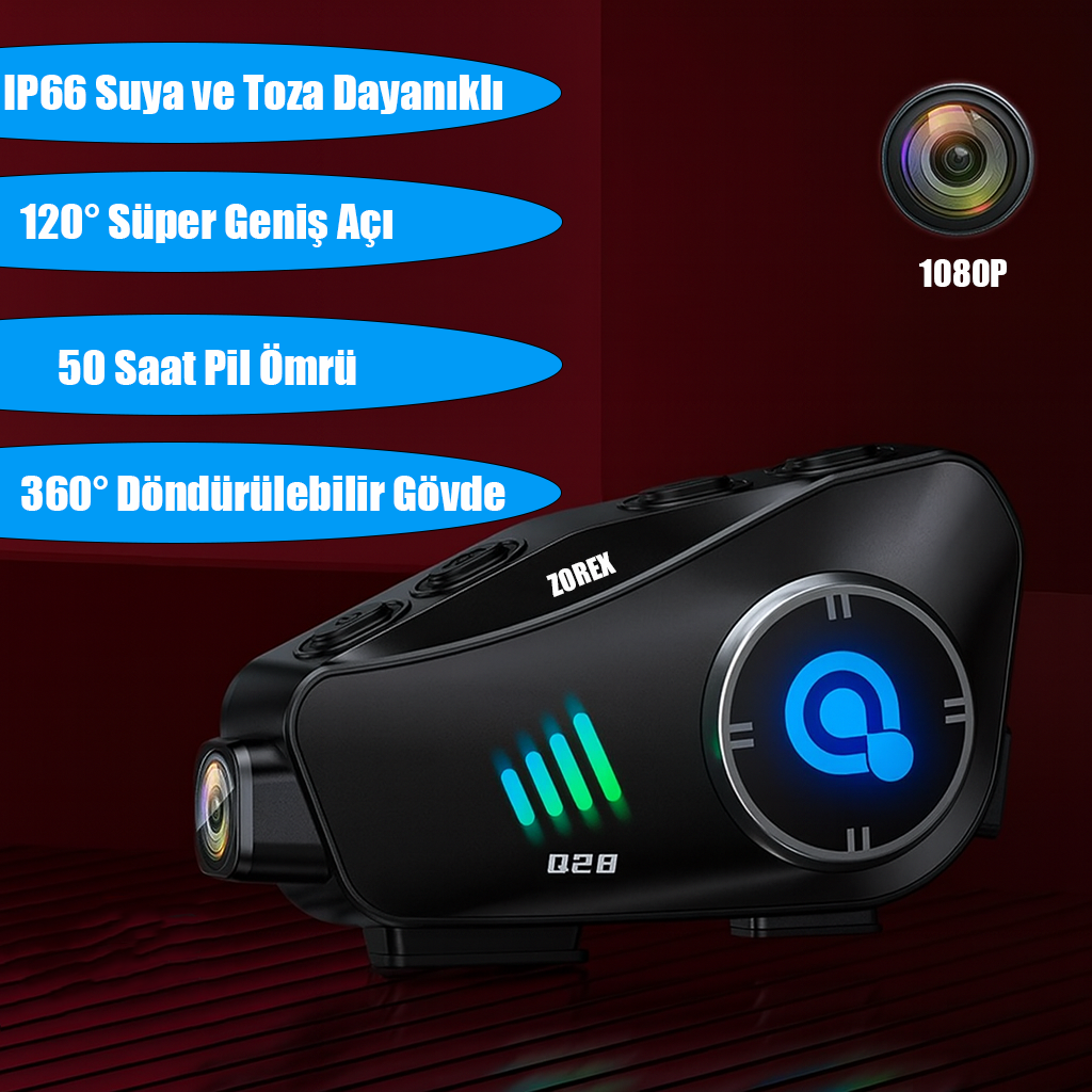 ZOREX Kameralı Bluetooth İnterkom