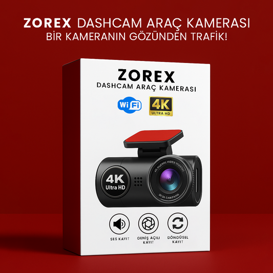 ZOREX 4K Dashcam Araç Kamerası