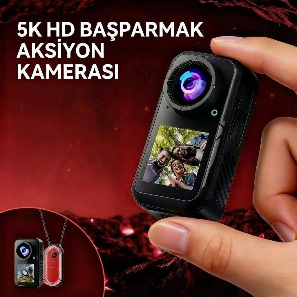 ZOREX 5K Aksiyon Kamerası | Ultra HD, Su Geçirmez, Geniş Açı Lens