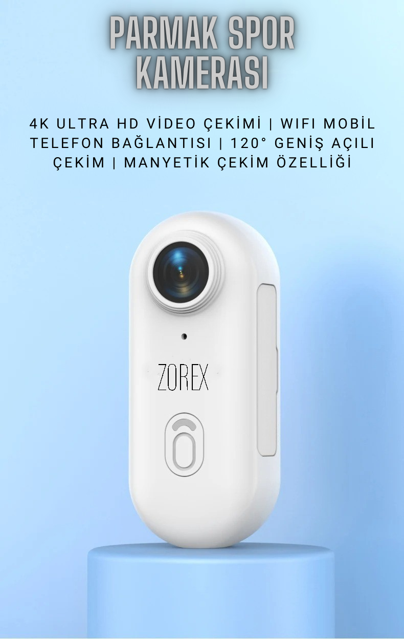 ZOREX 4K Aksiyon Kamerası | Ultra HD, Su Geçirmez, Geniş Açı Lens