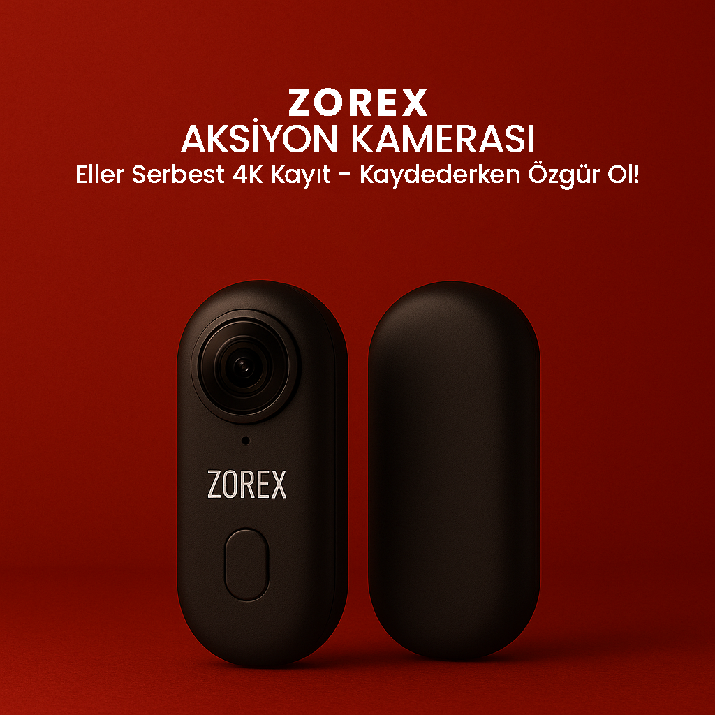 ZOREX 4K Aksiyon Kamerası | Ultra HD, Su Geçirmez, Geniş Açı Lens